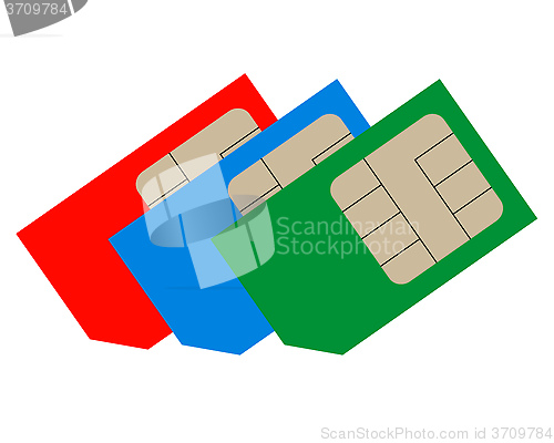 Image of Three sim cards