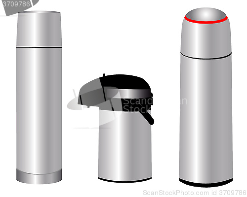 Image of three thermos