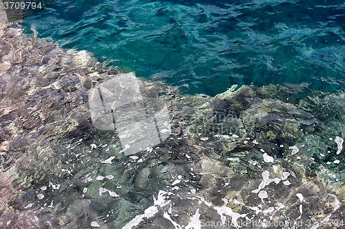 Image of The limit between shallow and deep Water at Menorca in the Mediterranean Sea.