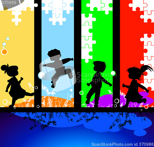 Image of kids silhouettes