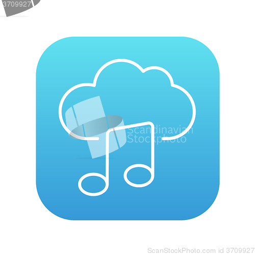 Image of Cloud music line icon.