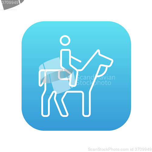 Image of Horse riding line icon.