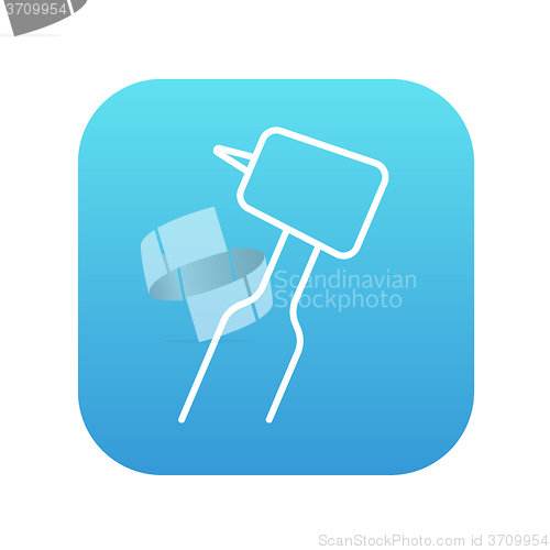 Image of Dental drill line icon.