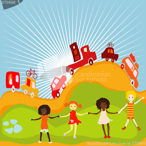 Image of group of kids playing