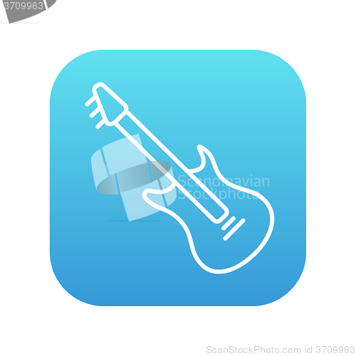 Image of Electric guitar line icon.