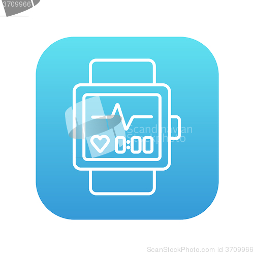 Image of Smartwatch line icon.