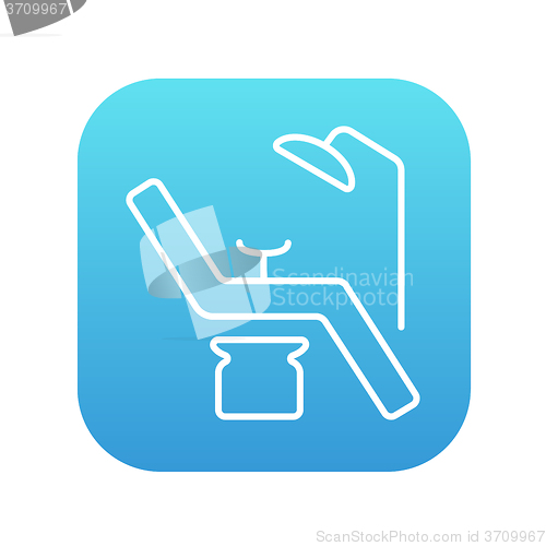 Image of Dental chair line icon.