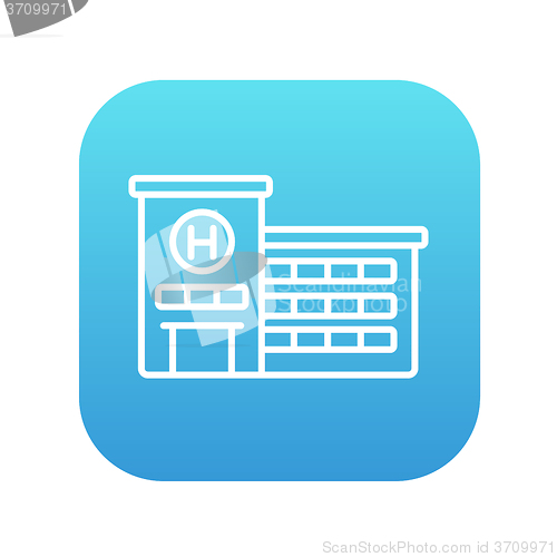 Image of Hospital building line icon.