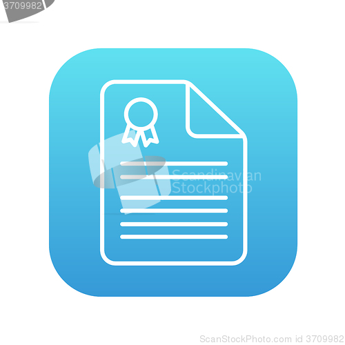 Image of Real estate contract line icon.