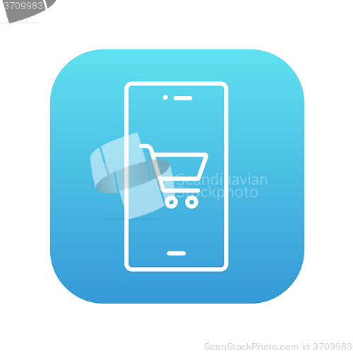 Image of Online shopping line icon.