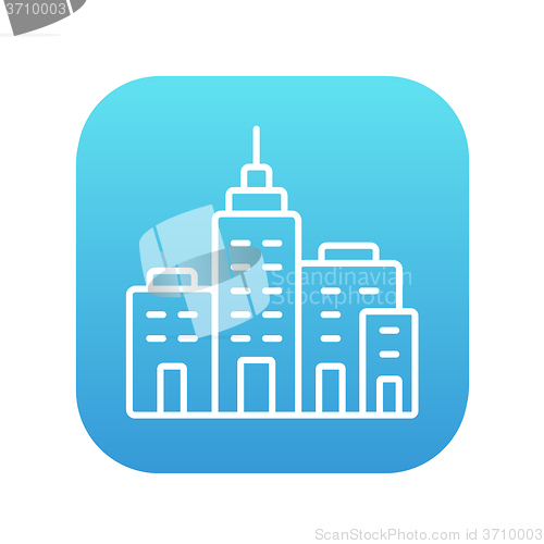 Image of Residential buildings line icon.