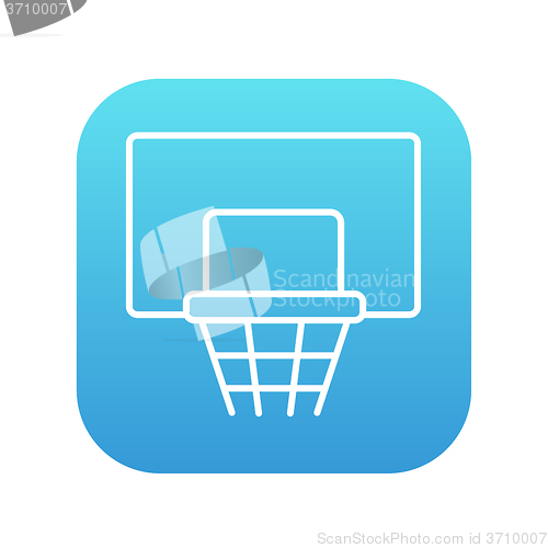 Image of Basketball hoop line icon.