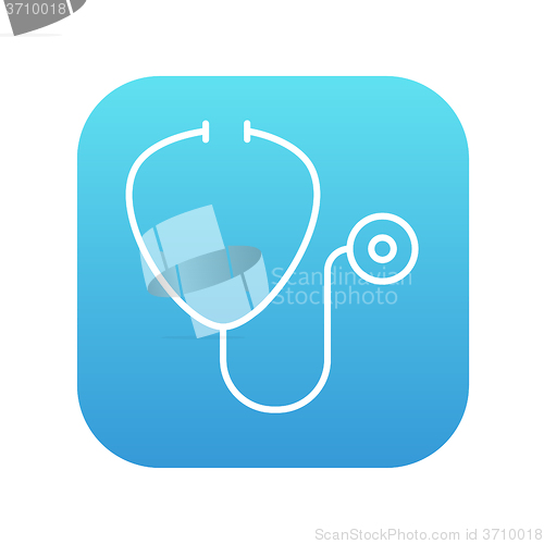 Image of Stethoscope line icon.