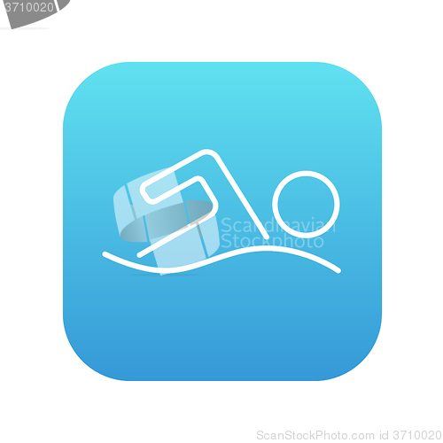 Image of Swimmer line icon.