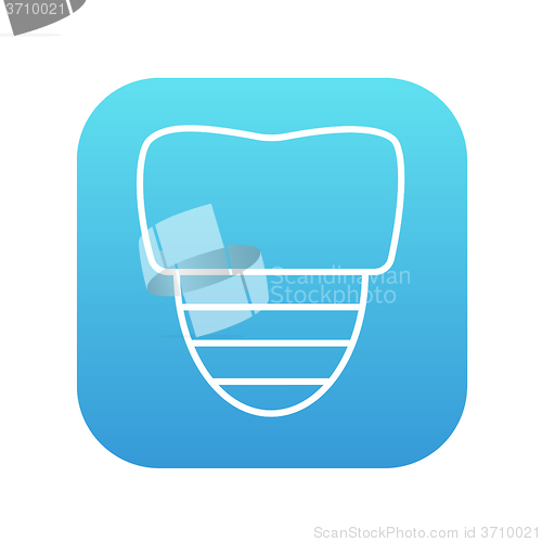 Image of Tooth implant line icon.