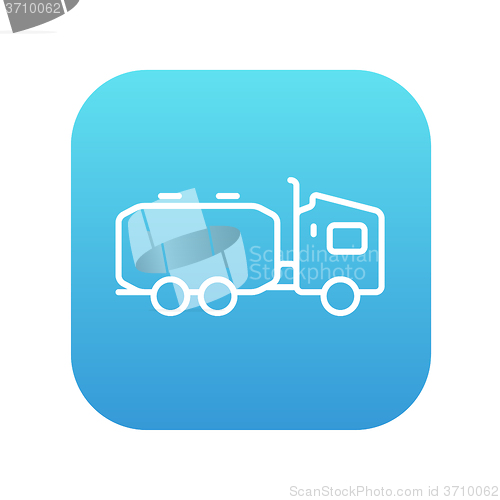 Image of Truck liquid cargo line icon.