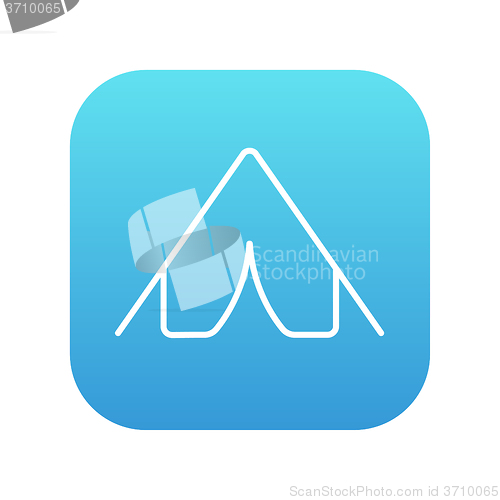 Image of Tent line icon.