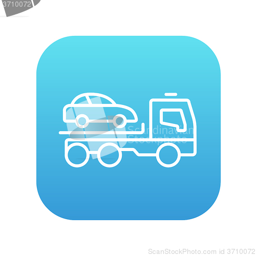 Image of Car towing truck line icon.