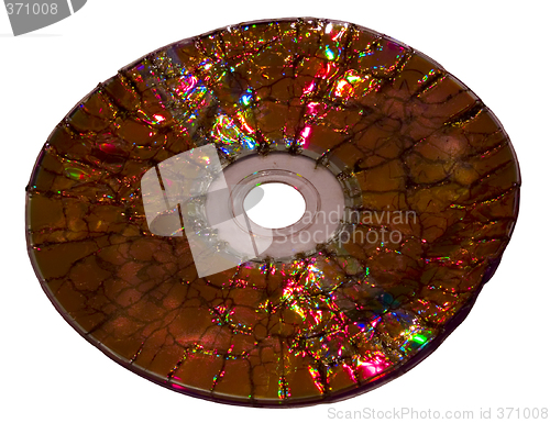 Image of CD After Microwave.