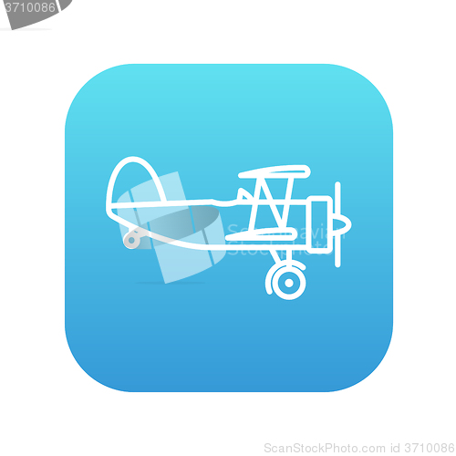 Image of Propeller plane line icon.