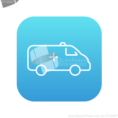 Image of Ambulance car line icon.
