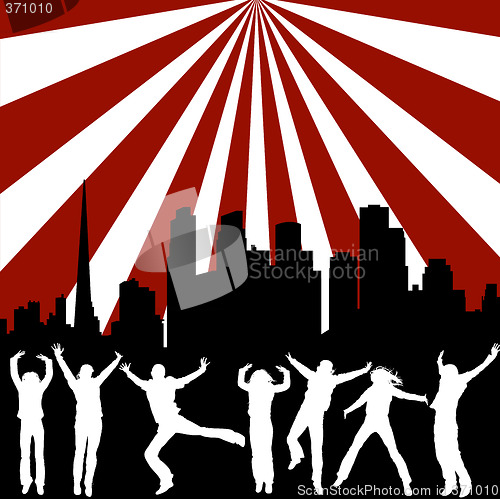 Image of jumping people