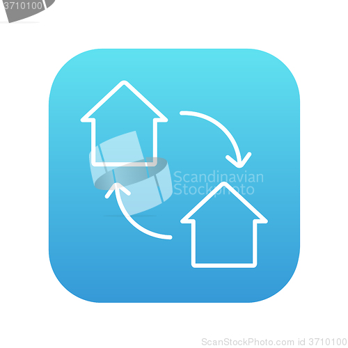 Image of House exchange line icon.