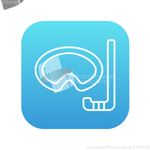 Image of Mask and snorkel line icon.