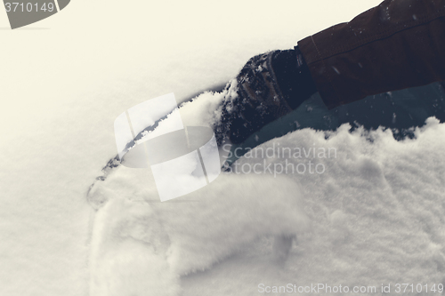 Image of Snowy car