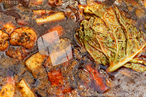 Image of Goulash in cauldron