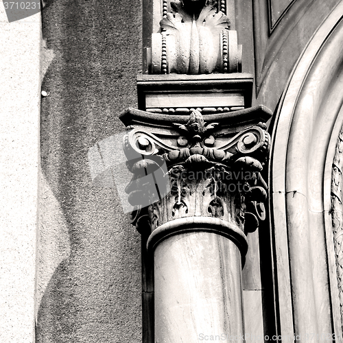 Image of abstract old column in the  country  of europe italy and marble 
