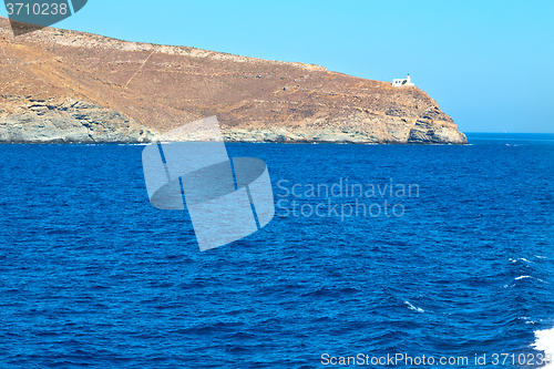 Image of froth  greece from the  mediterranean sea   