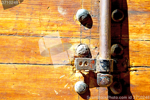 Image of rusty in africa the old wood  facade home and  