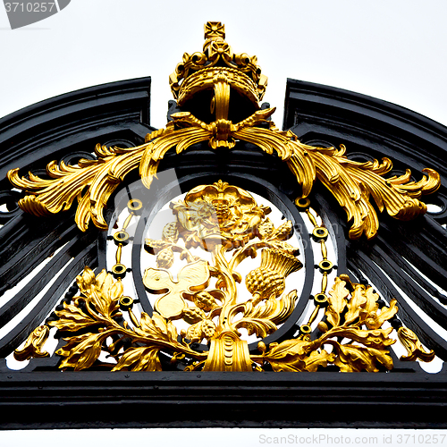 Image of in london england the old metal gate  royal palace