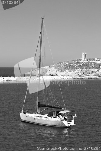 Image of froth and foam greece from the boat  islands in mediterranean se