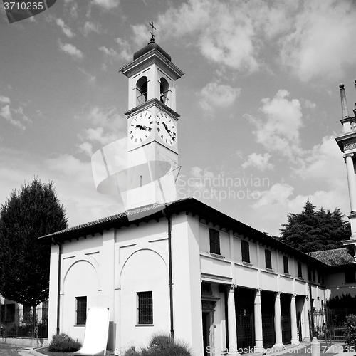 Image of column old architecture in italy europe milan religion       and