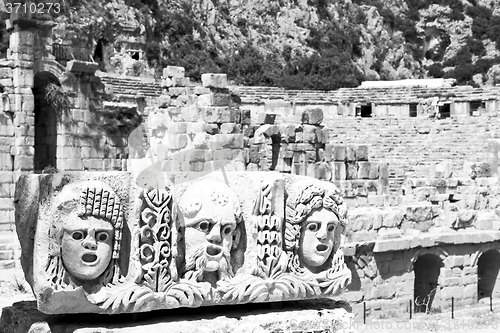 Image of  in  myra turkey europe old roman necropolis and indigenous tomb