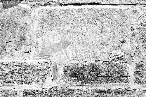 Image of  cracked  step   brick in  italy old wall and texture material t