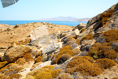 Image of temple  in delos  and old ruin site