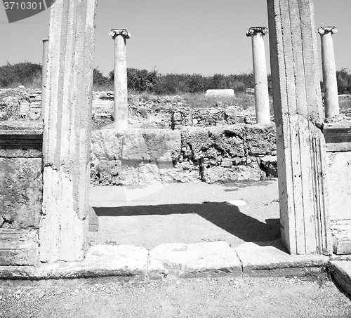 Image of  in  perge old construction asia turkey the column  and the roma