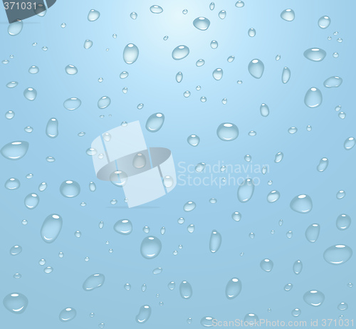 Image of transparent water drops
