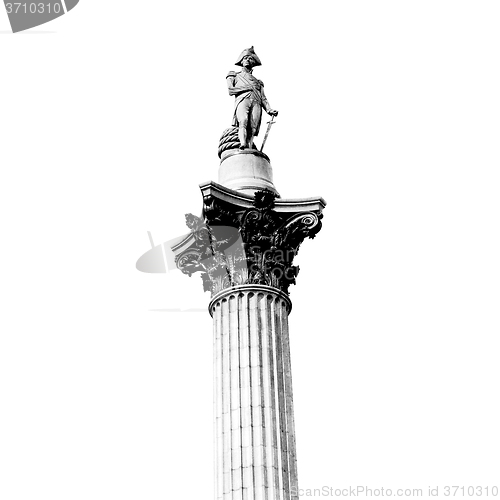 Image of column in london england old architecture and sky