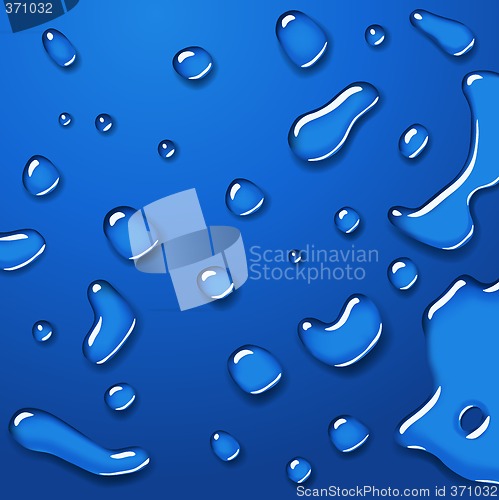 Image of transparent water drops