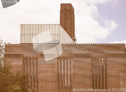 Image of Retro looking Tate Modern in London