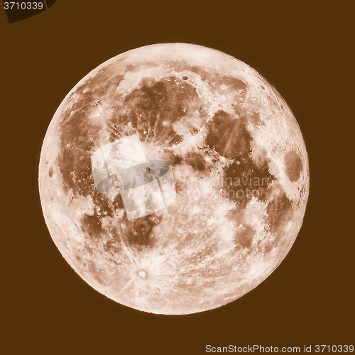 Image of Retro looking Full moon