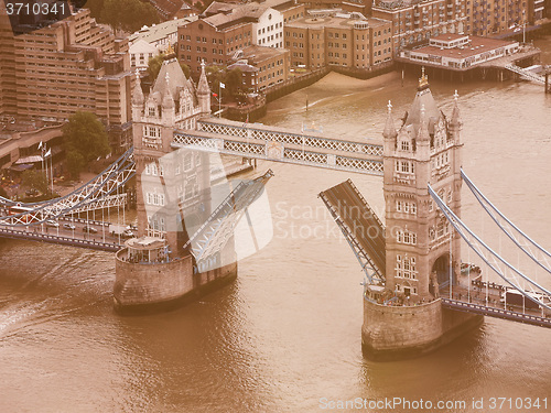Image of Retro looking Aerial view of London