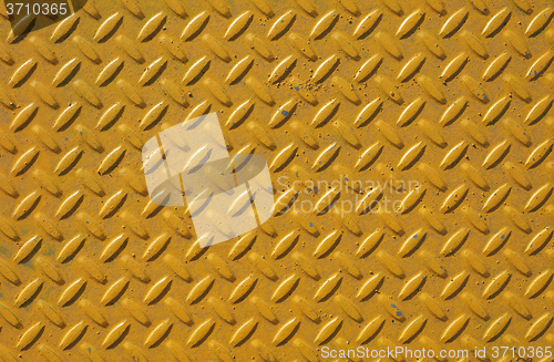 Image of Yellow steel diamond plate background