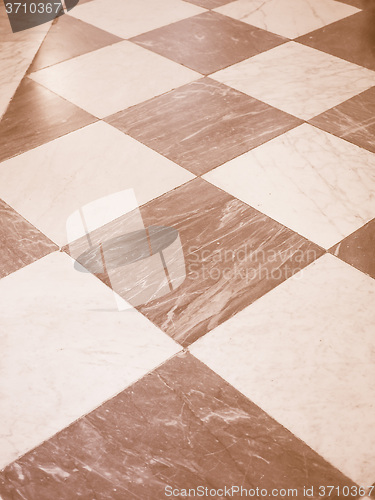 Image of Retro looking Checkered floor