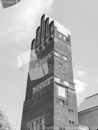 Image of Black and white Wedding Tower in Darmstadt