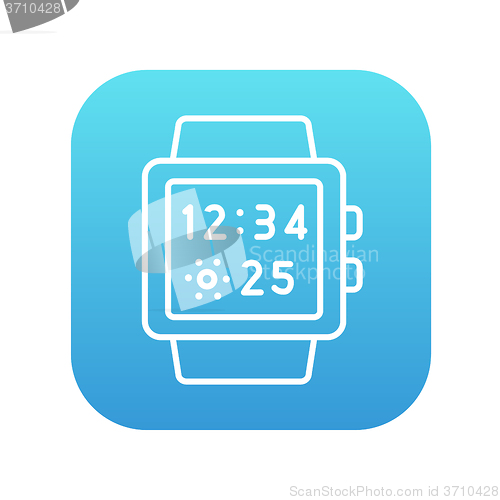 Image of Smartwatch line icon.